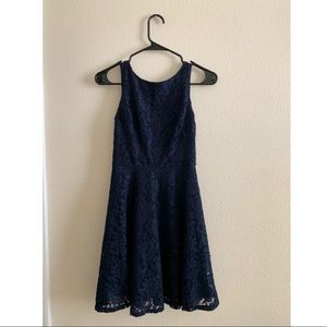 Lace Dark Blue Dress